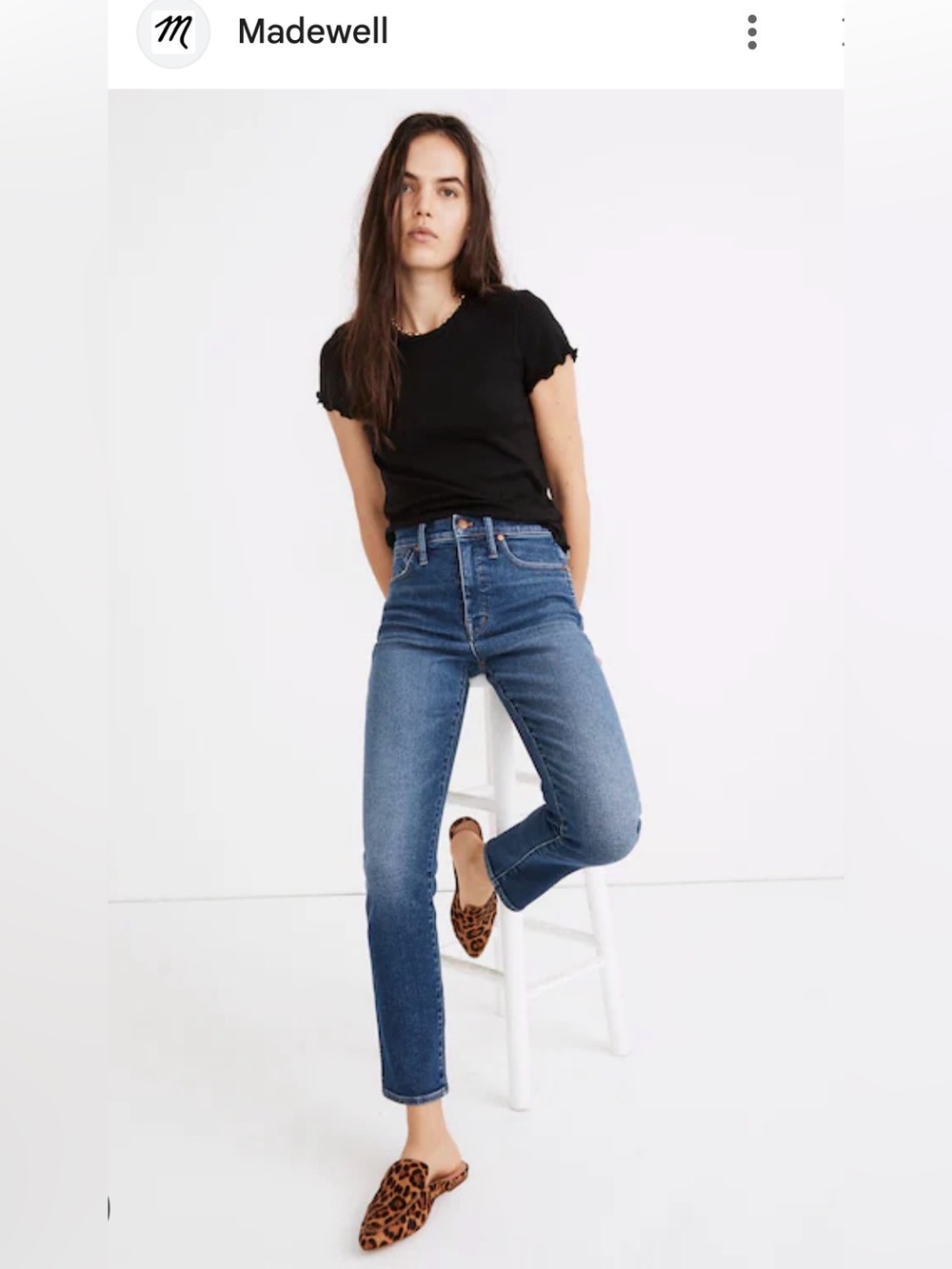 Madewell Curvy Stovepipe Jeans in Size 28 - High-Rise Straight Leg